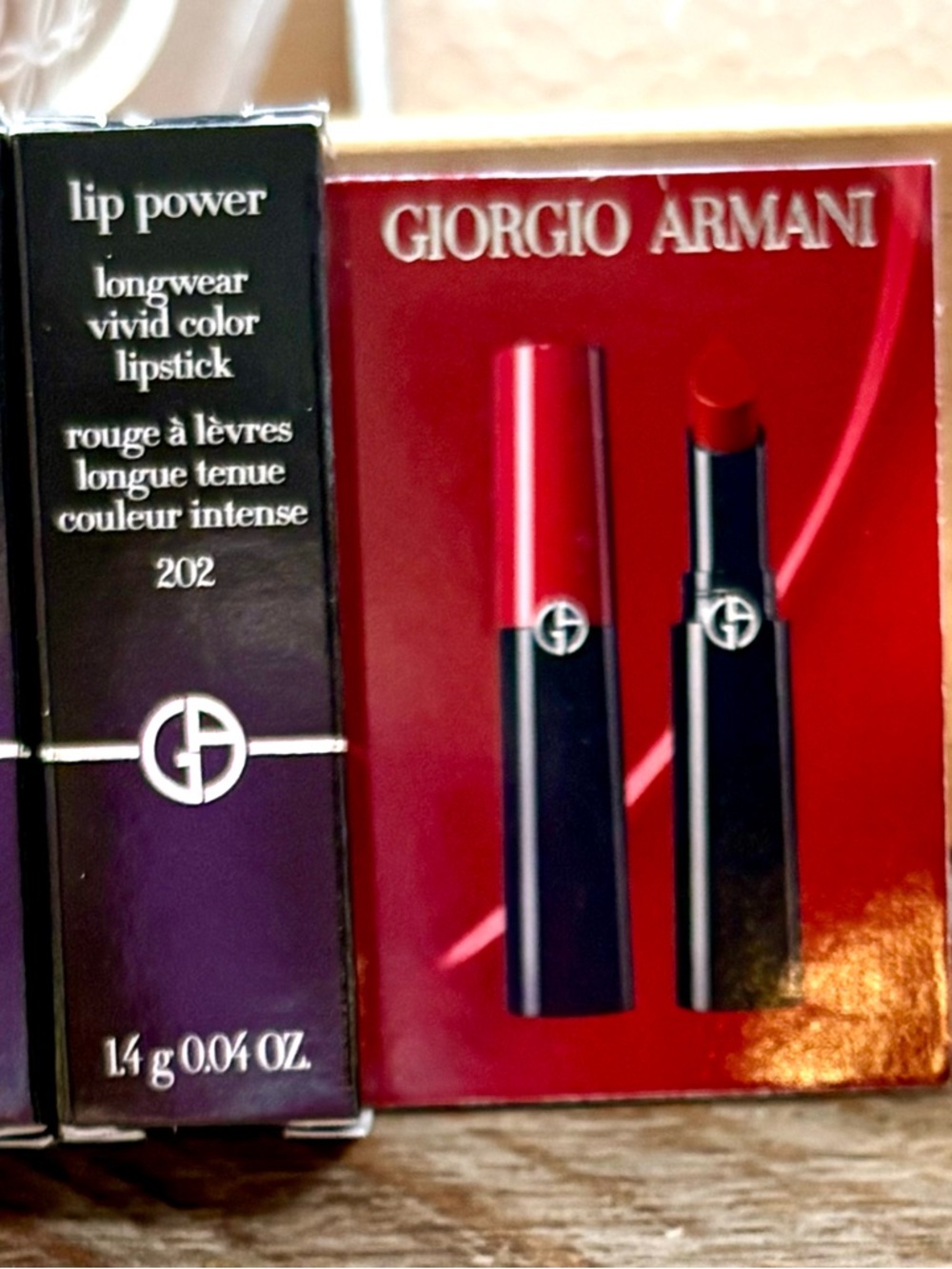 $15 Travel Lux - Giorgio Armani Lip Power Grazia and YSL Tubes - Red or Mauve - Picture 2 of 3